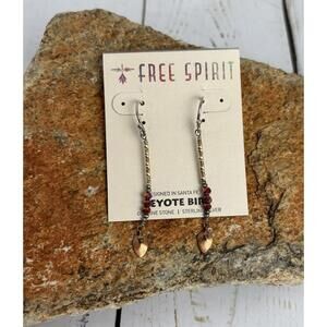 NEW Peyote Bird Sterling Silver Brass Copper Earrings‎ J055